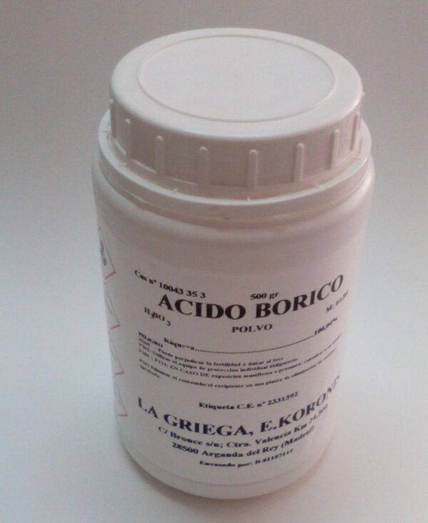 Ácido Bórico (500 gramos) (Insecticida, blanqueador, desodorante pies...)