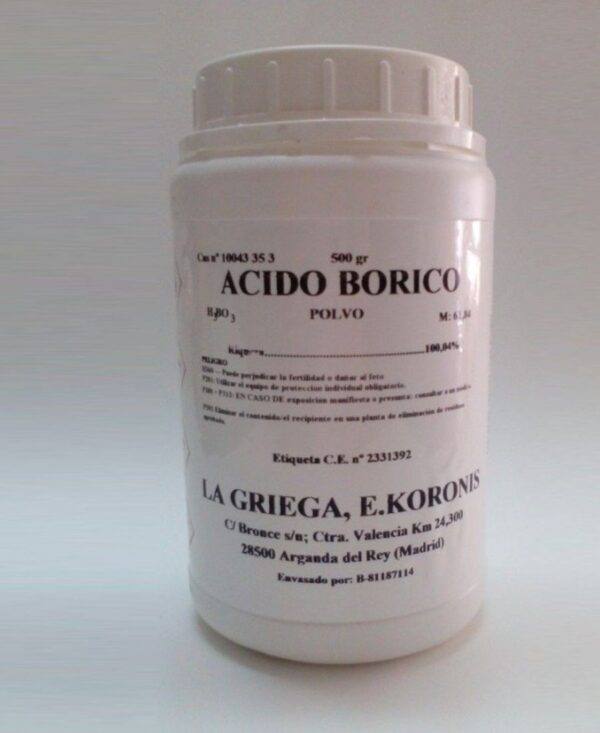 Ácido Bórico (500 gramos) (Insecticida, blanqueador, desodorante pies...)