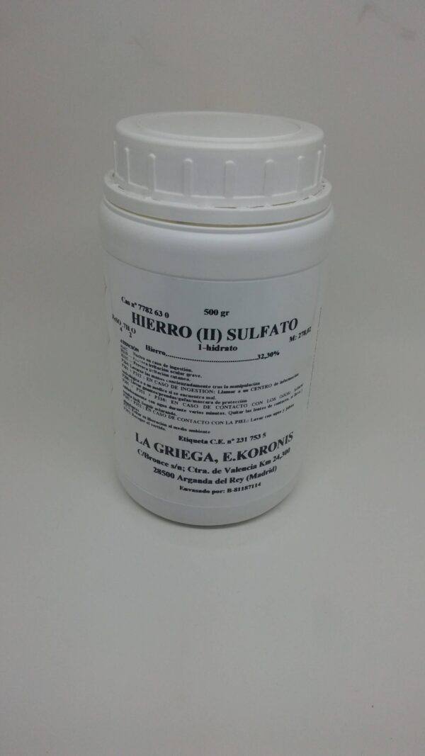 Sulfato de Hierro II (500 gramos) (Tratamiento de césped, abono, colorante, ...)