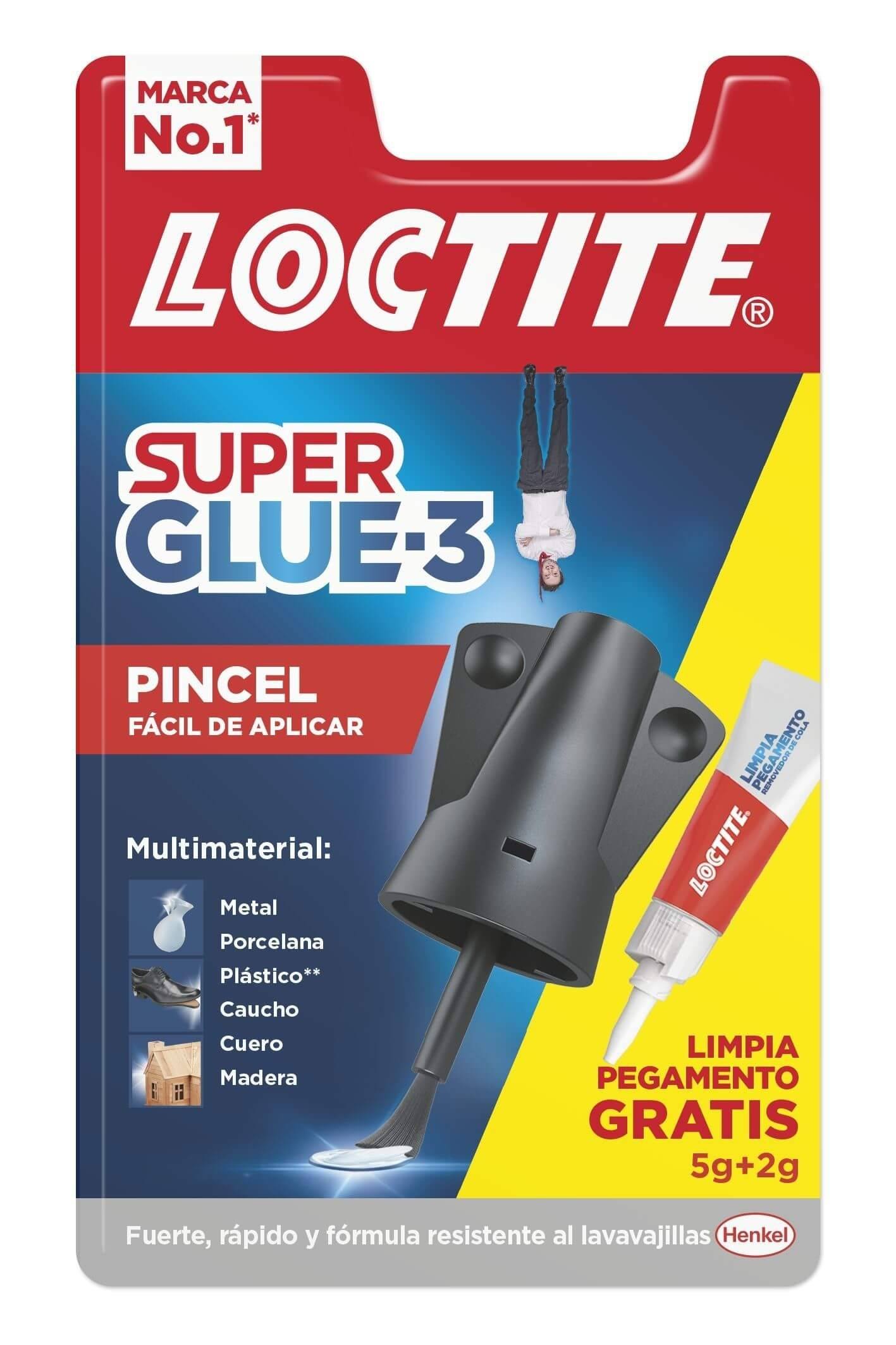 Loctite Super Glue, Pegamento con Pincel Aplicador, 6x5g, Transparente