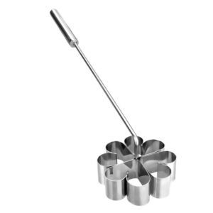 Molde para flores de acero inoxidable con mango curvo