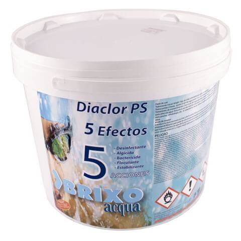 Cloro para piscinas en pastillas - Diaclor PS 5 efectos (5 kg.)