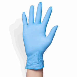 Guantes de nitrilo sin polvo (caja de 100 unidades) (tallas S, M, L y XL)