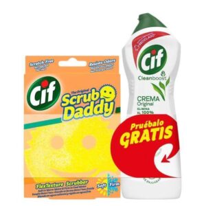 Estropajo Scrub Daddy con limpiador CIF (250ml) de regalo